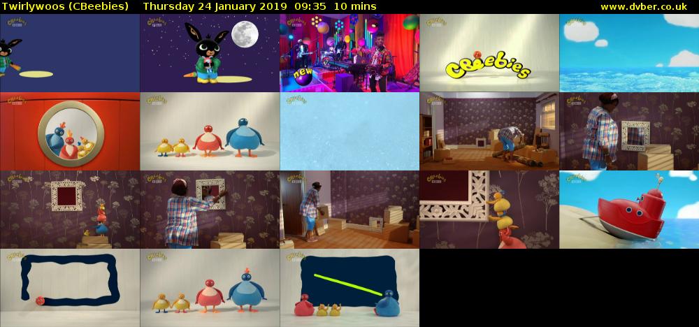 Twirlywoos (CBeebies) Thursday 24 January 2019 09:35 - 09:45