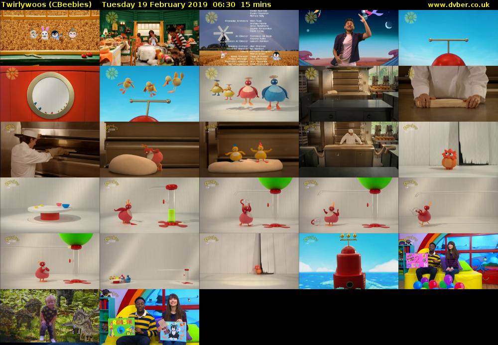 Twirlywoos (CBeebies) Tuesday 19 February 2019 06:30 - 06:45