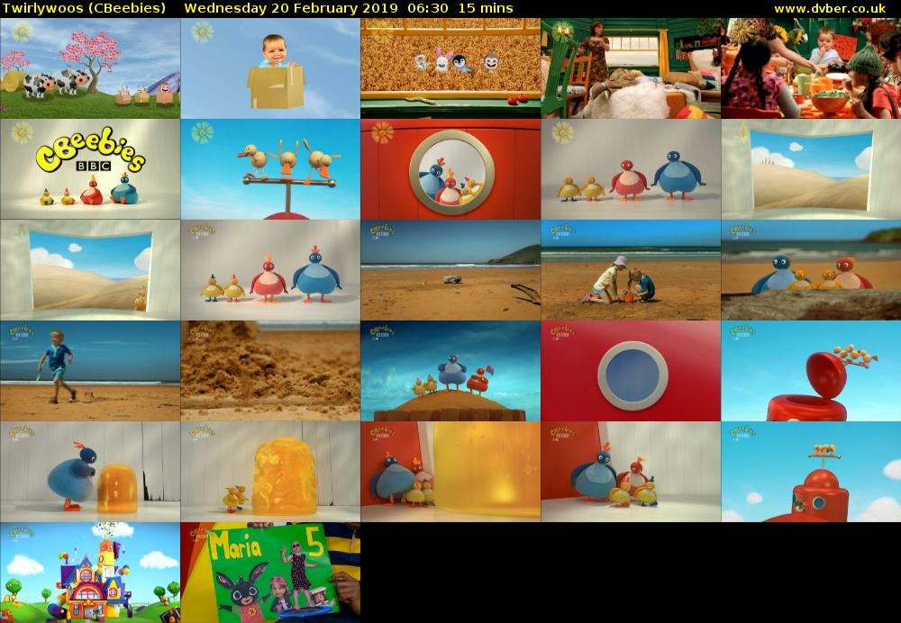 Twirlywoos (CBeebies) Wednesday 20 February 2019 06:30 - 06:45