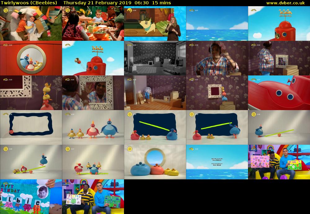 Twirlywoos (CBeebies) Thursday 21 February 2019 06:30 - 06:45