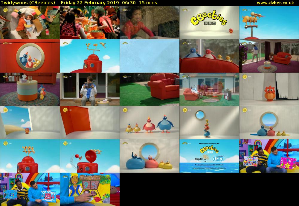 Twirlywoos (CBeebies) Friday 22 February 2019 06:30 - 06:45