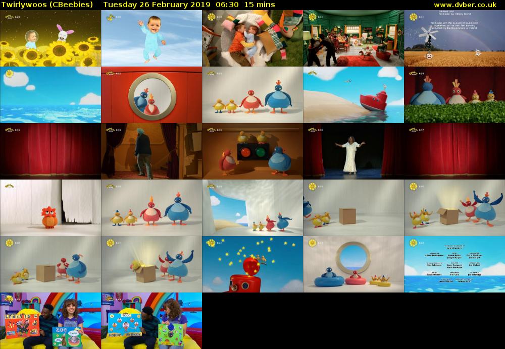 Twirlywoos (CBeebies) Tuesday 26 February 2019 06:30 - 06:45