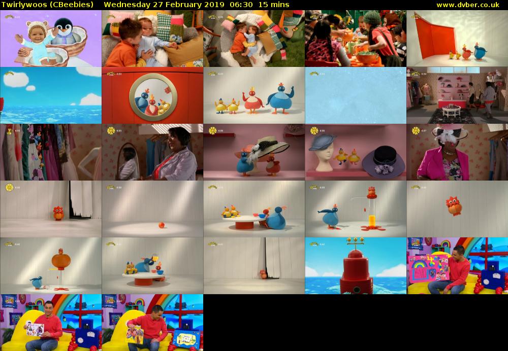 Twirlywoos (CBeebies) Wednesday 27 February 2019 06:30 - 06:45