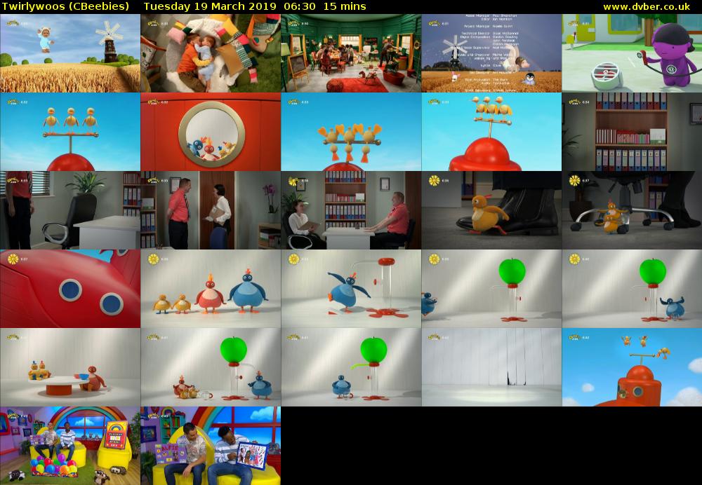 Twirlywoos (CBeebies) Tuesday 19 March 2019 06:30 - 06:45