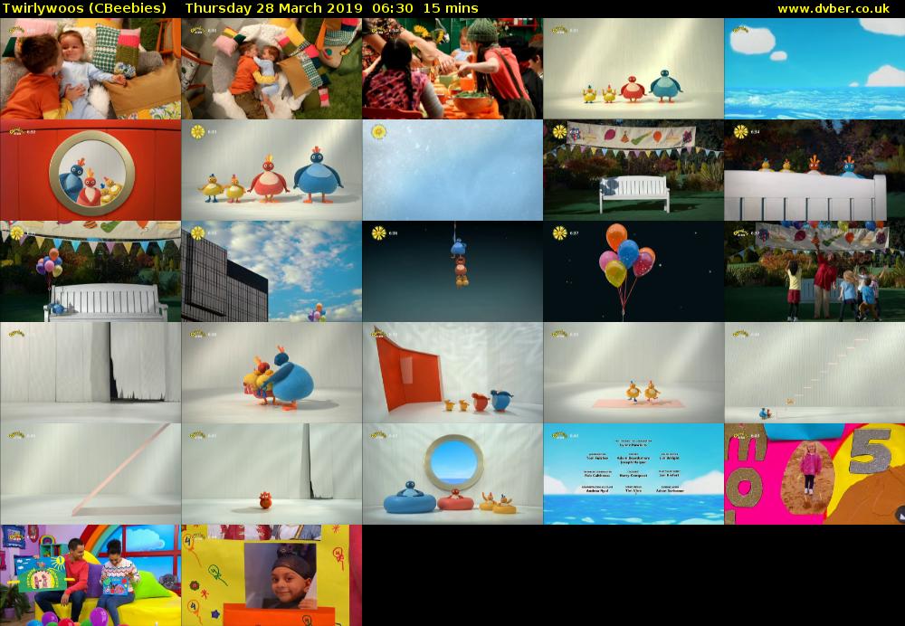 Twirlywoos (CBeebies) Thursday 28 March 2019 06:30 - 06:45
