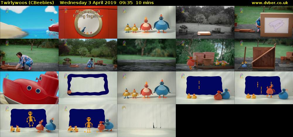 Twirlywoos (CBeebies) Wednesday 3 April 2019 09:35 - 09:45