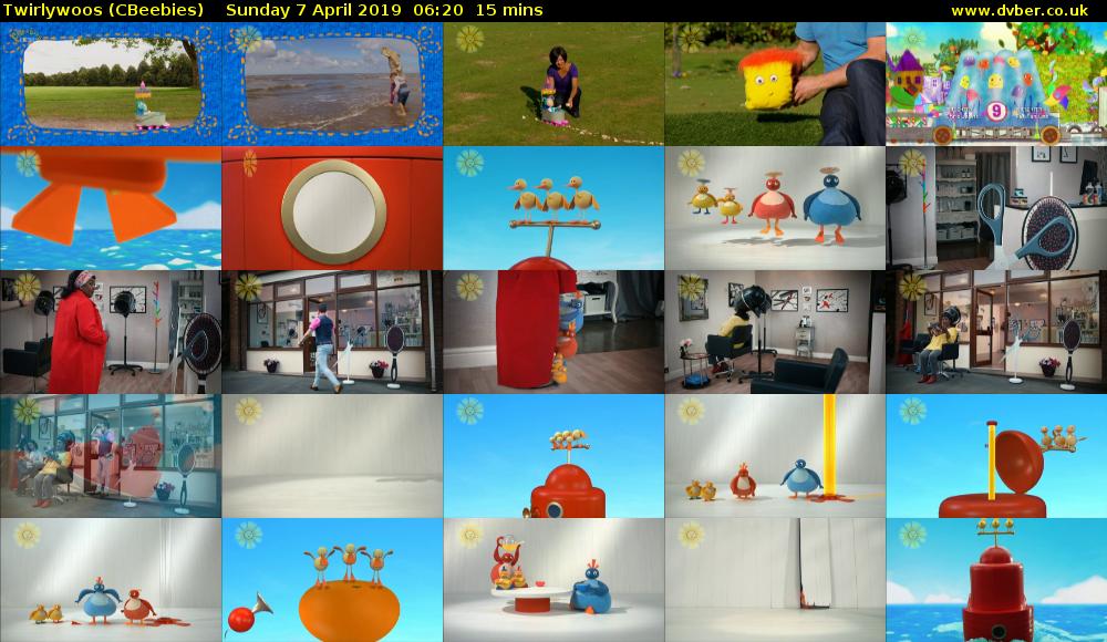 Twirlywoos (CBeebies) Sunday 7 April 2019 06:20 - 06:35