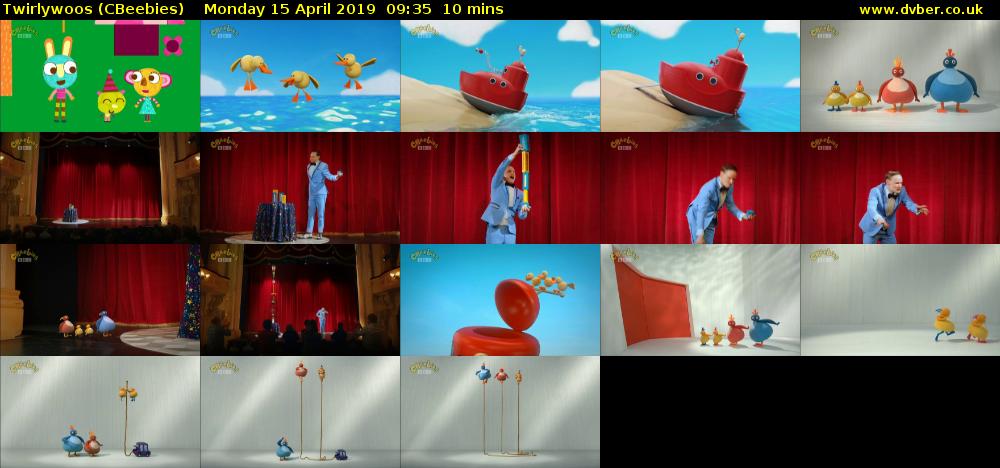 Twirlywoos (CBeebies) Monday 15 April 2019 09:35 - 09:45