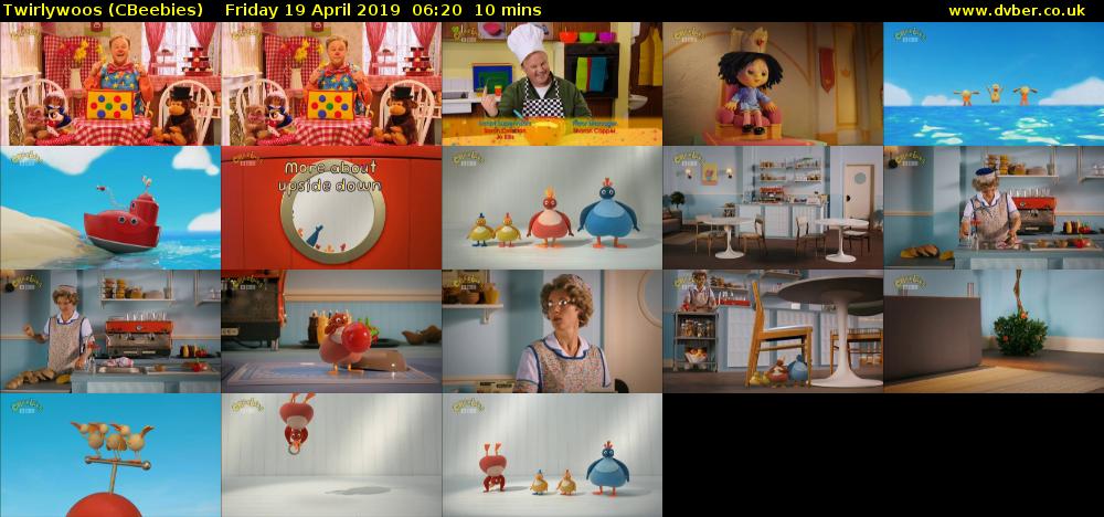 Twirlywoos (CBeebies) Friday 19 April 2019 06:20 - 06:30