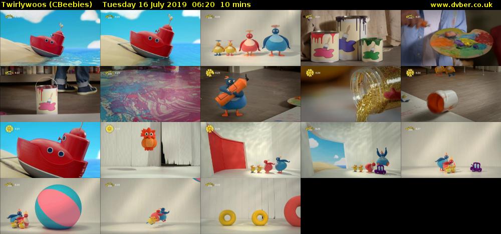 Twirlywoos (CBeebies) Tuesday 16 July 2019 06:20 - 06:30