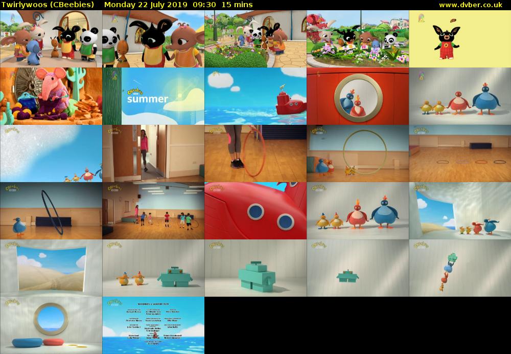 Twirlywoos (CBeebies) Monday 22 July 2019 09:30 - 09:45