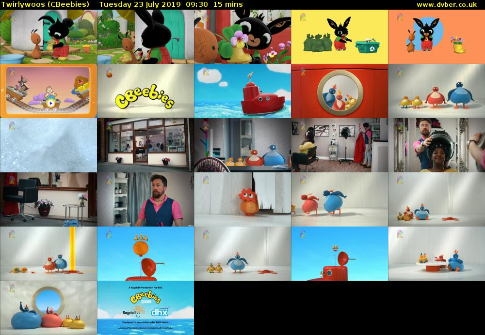 Twirlywoos (CBeebies) Tuesday 23 July 2019 09:30 - 09:45