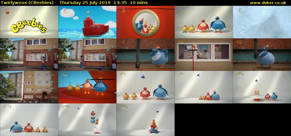 Twirlywoos (CBeebies) Thursday 25 July 2019 13:35 - 13:45