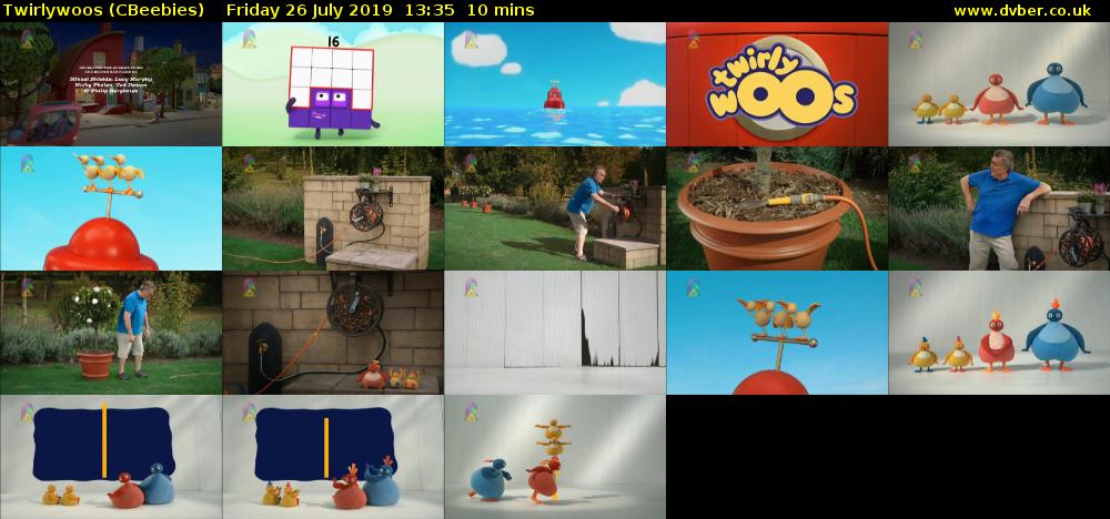 Twirlywoos (CBeebies) Friday 26 July 2019 13:35 - 13:45