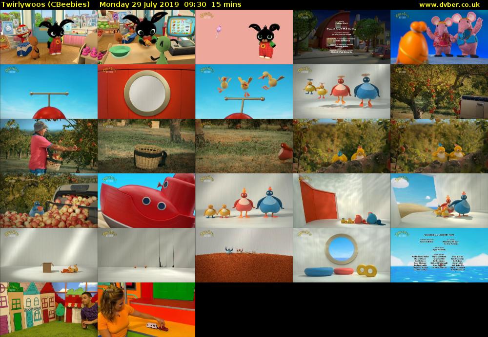 Twirlywoos (CBeebies) Monday 29 July 2019 09:30 - 09:45