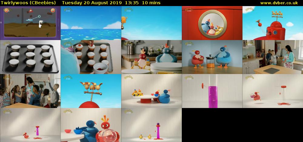 Twirlywoos (CBeebies) Tuesday 20 August 2019 13:35 - 13:45