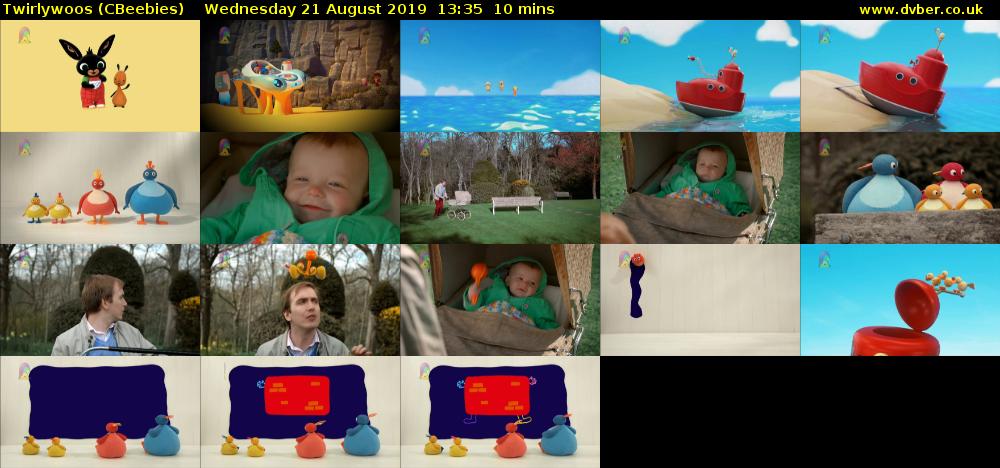 Twirlywoos (CBeebies) Wednesday 21 August 2019 13:35 - 13:45