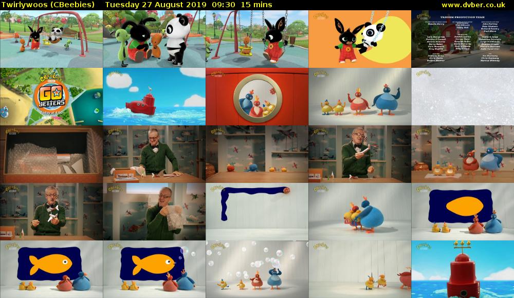 Twirlywoos (CBeebies) Tuesday 27 August 2019 09:30 - 09:45