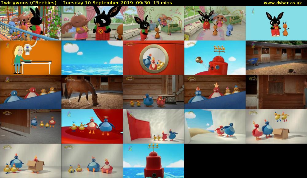 Twirlywoos (CBeebies) Tuesday 10 September 2019 09:30 - 09:45