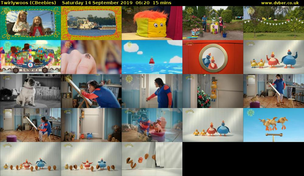 Twirlywoos (CBeebies) Saturday 14 September 2019 06:20 - 06:35