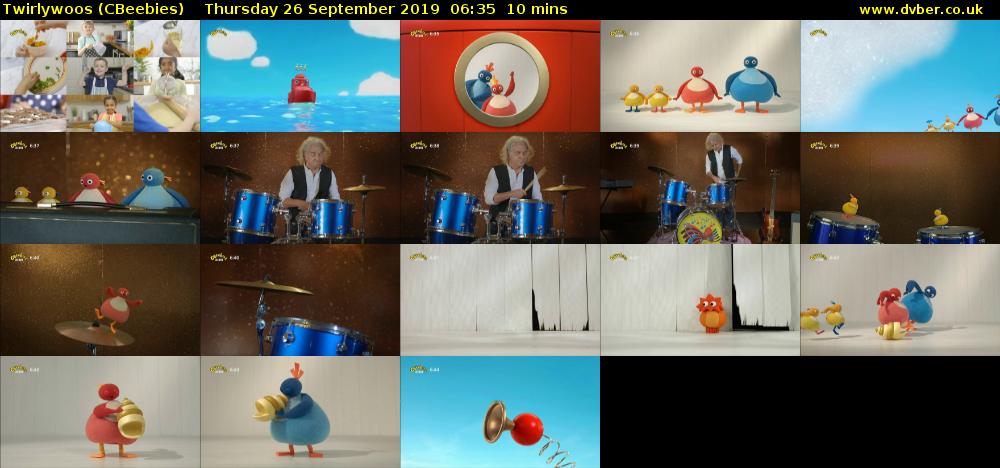 Twirlywoos (CBeebies) Thursday 26 September 2019 06:35 - 06:45