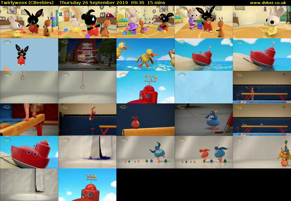 Twirlywoos (CBeebies) Thursday 26 September 2019 09:30 - 09:45
