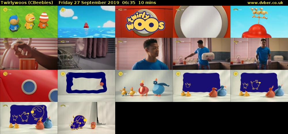 Twirlywoos (CBeebies) Friday 27 September 2019 06:35 - 06:45