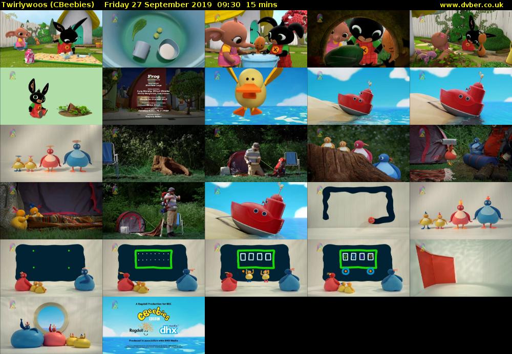 Twirlywoos (CBeebies) Friday 27 September 2019 09:30 - 09:45