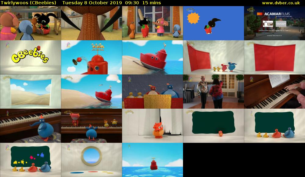 Twirlywoos (CBeebies) Tuesday 8 October 2019 09:30 - 09:45