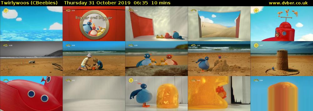 Twirlywoos (CBeebies) Thursday 31 October 2019 06:35 - 06:45