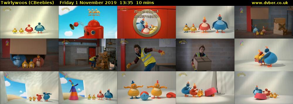 Twirlywoos (CBeebies) Friday 1 November 2019 13:35 - 13:45