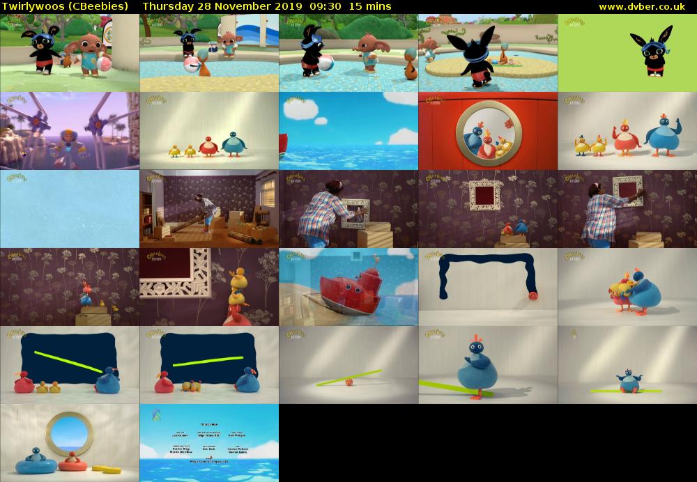 Twirlywoos (CBeebies) Thursday 28 November 2019 09:30 - 09:45