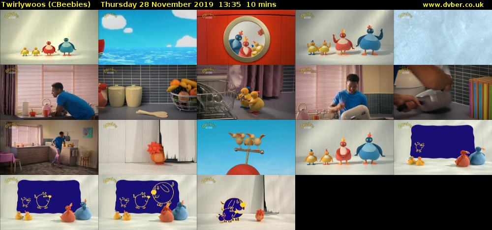Twirlywoos (CBeebies) Thursday 28 November 2019 13:35 - 13:45