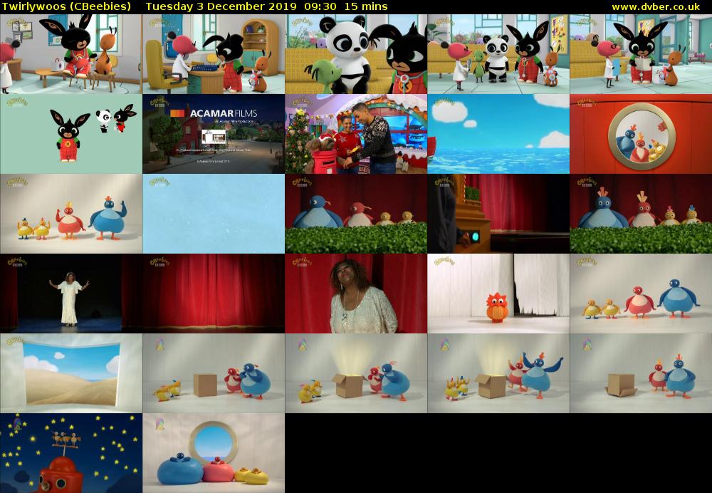 Twirlywoos (CBeebies) Tuesday 3 December 2019 09:30 - 09:45