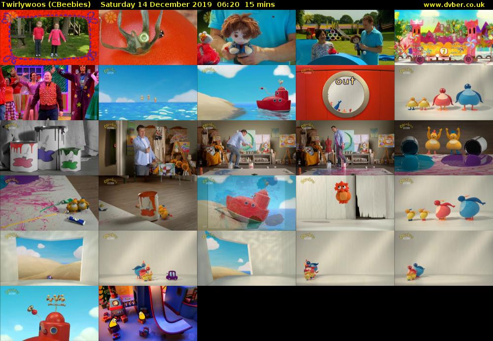 Twirlywoos (CBeebies) Saturday 14 December 2019 06:20 - 06:35