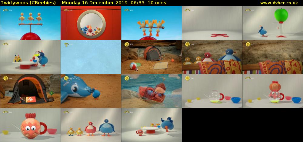 Twirlywoos (CBeebies) Monday 16 December 2019 06:35 - 06:45