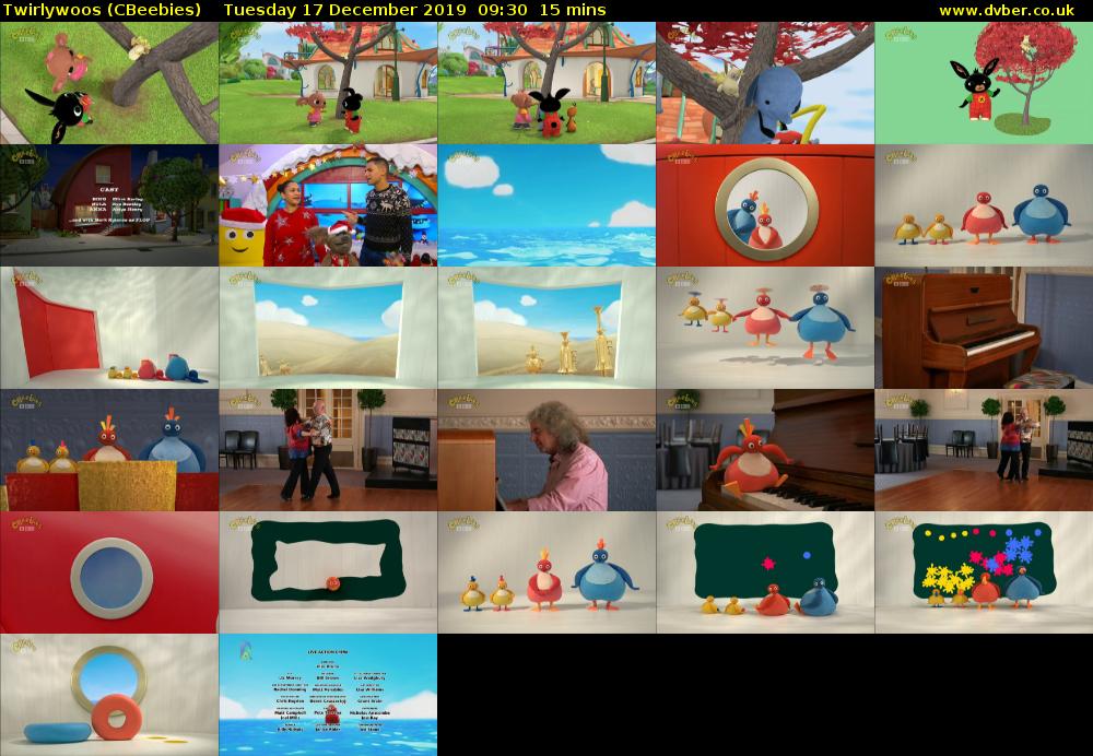 Twirlywoos (CBeebies) Tuesday 17 December 2019 09:30 - 09:45