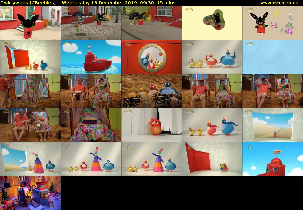 Twirlywoos (CBeebies) Wednesday 18 December 2019 09:30 - 09:45