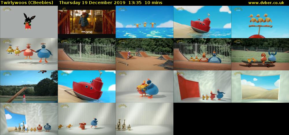 Twirlywoos (CBeebies) Thursday 19 December 2019 13:35 - 13:45