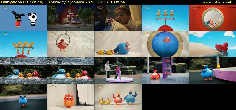 Twirlywoos (CBeebies) Thursday 2 January 2020 13:35 - 13:45