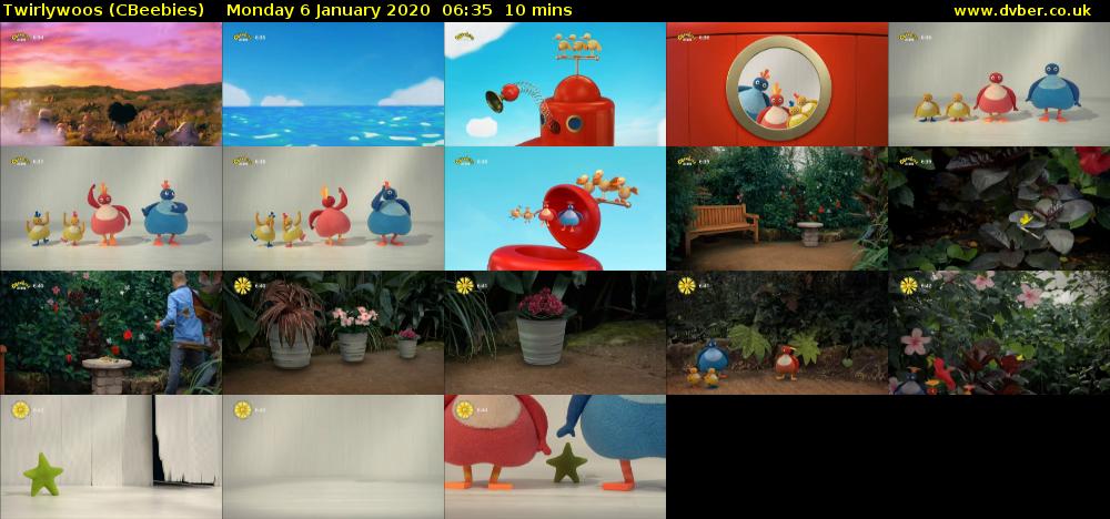 Twirlywoos (CBeebies) Monday 6 January 2020 06:35 - 06:45
