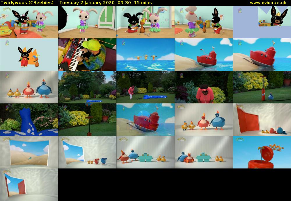 Twirlywoos (CBeebies) Tuesday 7 January 2020 09:30 - 09:45