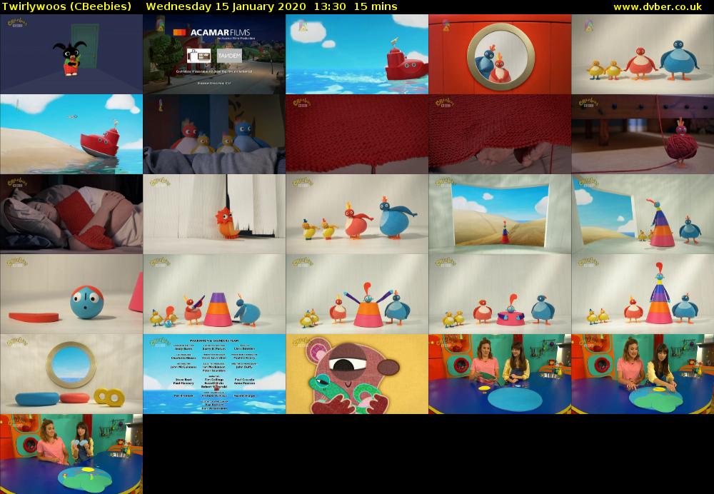 Twirlywoos (CBeebies) Wednesday 15 January 2020 13:30 - 13:45