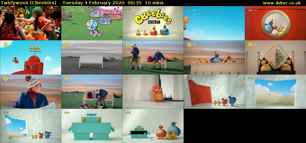 Twirlywoos (CBeebies) Tuesday 4 February 2020 06:35 - 06:45