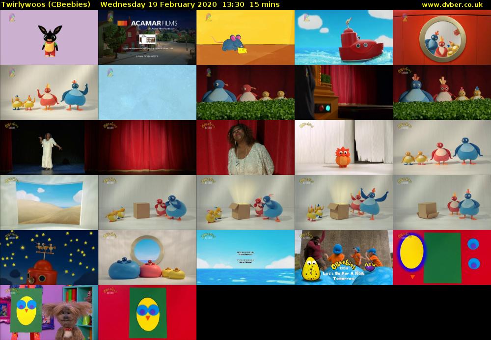 Twirlywoos (CBeebies) Wednesday 19 February 2020 13:30 - 13:45