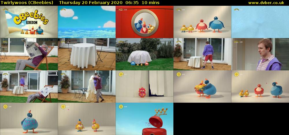 Twirlywoos (CBeebies) Thursday 20 February 2020 06:35 - 06:45