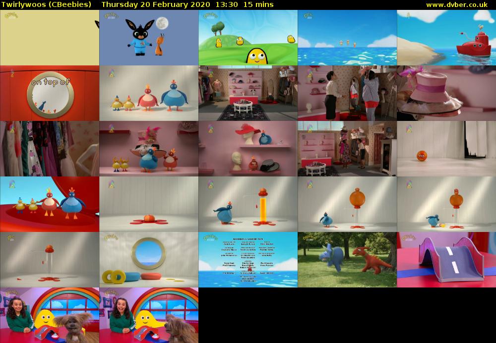 Twirlywoos (CBeebies) Thursday 20 February 2020 13:30 - 13:45