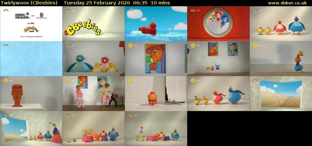 Twirlywoos (CBeebies) Tuesday 25 February 2020 06:35 - 06:45