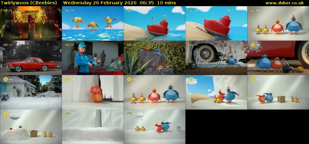 Twirlywoos (CBeebies) Wednesday 26 February 2020 06:35 - 06:45