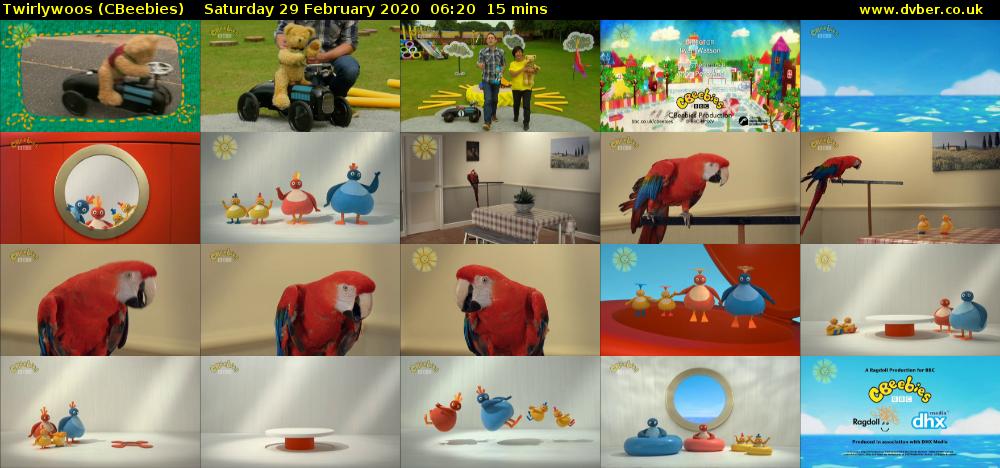 Twirlywoos (CBeebies) Saturday 29 February 2020 06:20 - 06:35